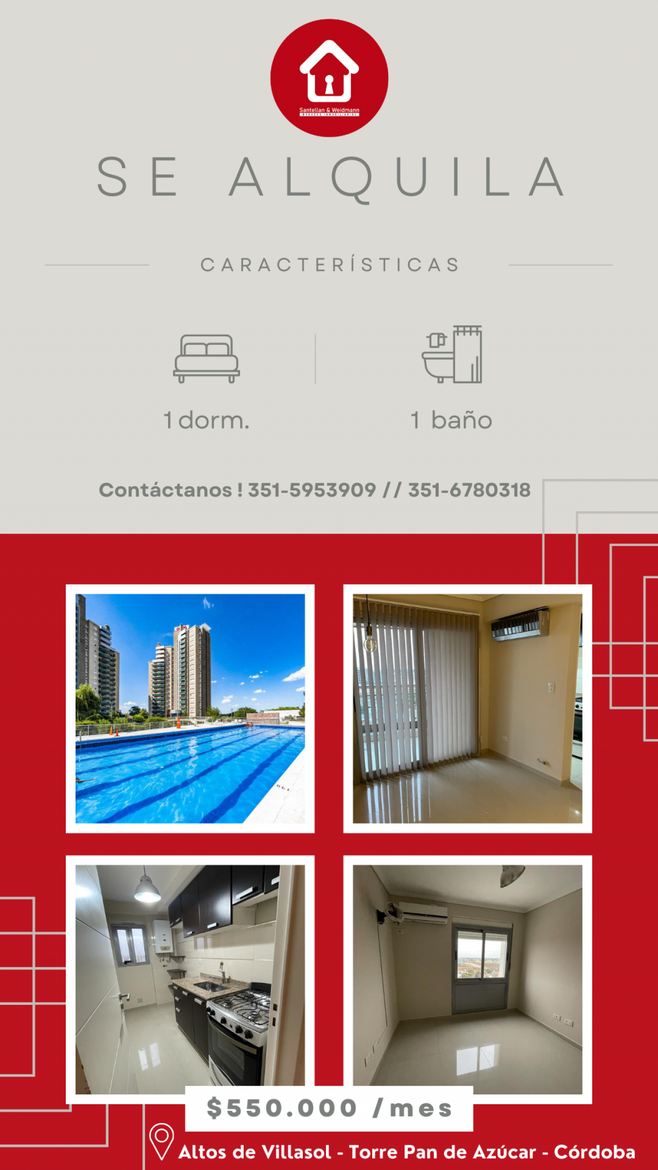 Departamento en Alquiler en Altos Villasol