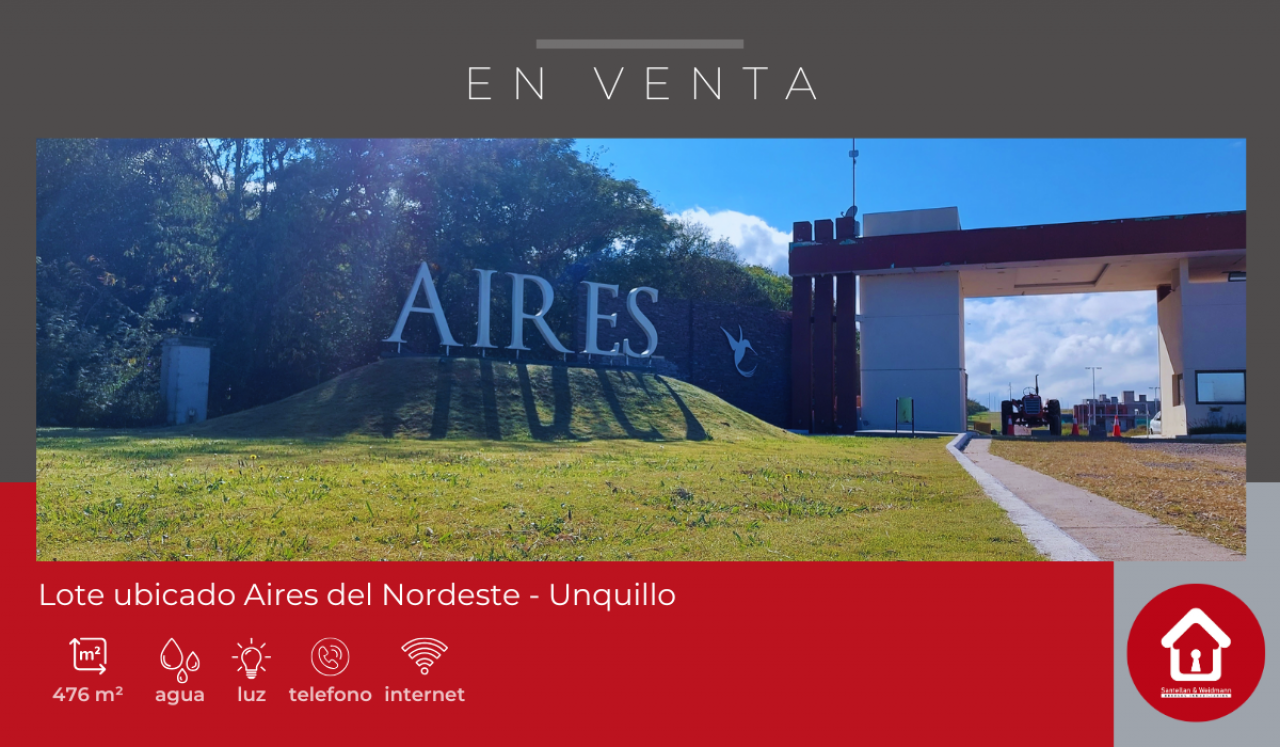 Lote ubicado en Barrio Aires de Nordeste – Unquillo